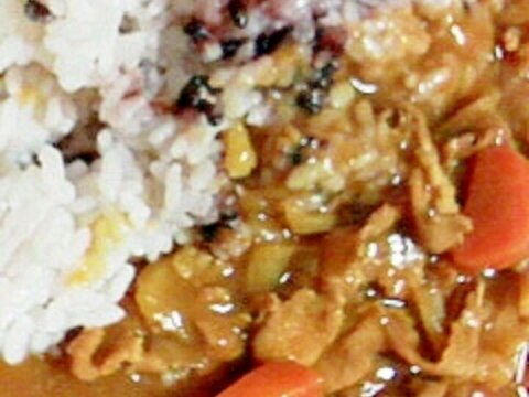 豚こま切れ肉でカレーライス